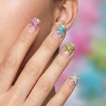 46/96颗混色树脂海星水钻扁平迷你星星，适用于DIY工艺品、婚礼装饰、珠宝制作、美甲和剪贴簿，做工精细 - 彩色 - 查看 3