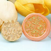 BAOFALI 1 đầu con dấu sáp họa tiết hoa (không kèm cán) - Con dấu sáp hình lá - Con dấu sáp hình cây cỏ - Con dấu sáp hoa dại cho thiệp mời đám cưới - Con dấu sáp đóng gói quà tặng - Một cỡ - Xem 18