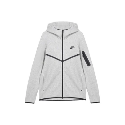  Chaqueta Nike Sportswear Tech Fleece WINDRUNNER con capucha, color liso, cómoda y elegante, para hombre, gris