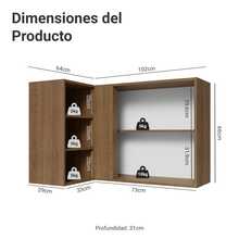 Alacena Gabinete Superior De Esquina Cocina Madesa Vik MV - Marrón y Verde - Ver 2