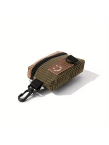 Mini Retro Colorblock Zipper Pouch, Lightweight Coin Purse, Portable Versatile Earphone Bag - Màu xanh Ô liu - Xem 4