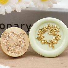 BAOFALI 1 đầu con dấu sáp họa tiết hoa (không kèm cán) - Con dấu sáp hình lá - Con dấu sáp hình cây cỏ - Con dấu sáp hoa dại cho thiệp mời đám cưới - Con dấu sáp đóng gói quà tặng - Một cỡ - Xem 12