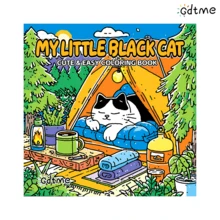 GDTME 一本可爱的小黑猫涂色书，共24页，设计温暖大胆，涂色时可放松身心，缓解压力。适合作为返校文具，或作为婚礼、音乐节、复活节和妇女节的礼物。送给家人和朋友也很棒，还可以用作办公用品或房间装饰。 - 可愛的小黑貓 - 查看 9
