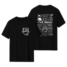 2026 Short Sleeved Summer Breathable T-Shirt The Neighborhood  Band Print Men's And Women's Hip Hop Men's Outdoor Hoodie Sweatshirt Short Sleeved Men's Wear - 黑色 - 查看 1