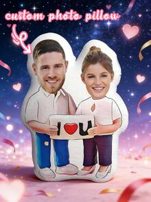 Personalized Face Pillow, Purple Dress, Custom Throw Pillow, Unique And Fun. Suitable For Father's Day, Mother's Day, Halloween, Christmas, Christmas Eve, Valentine's Day, Birthday, Personalized Anniversary, Soldier's Day, Thanksgiving, Easter, April Fool's Day, Carnival, Holidays And National Day. - Upload Pictures to Customize Pillows - View 9