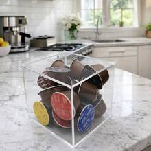 Transparent Acrylic Coffee Capsule Holder Organizer - Transparente - Ver 7