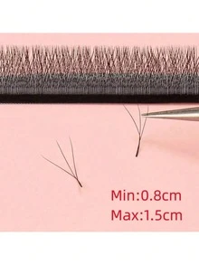 C/D Curl 10 Rows Glam&Need Automatic Flower W Volume Shape Bloom 3D Premade Fans Natural Soft Light Individual Lashes Full Dense Faux Mink Cluster - D - View 7