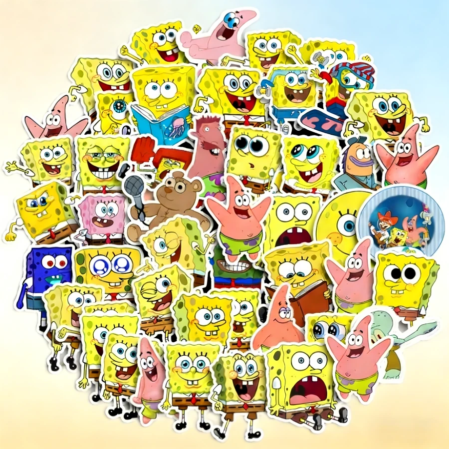 SpongeBob SquarePants 90 szt. naklejek dekoracyjnych z motywem SpongeBoba, nadających się do personalizacji etui na telefony, laptopów, tabletów, butelek na wodę, bagażu i nie tylko. Doskonałe do prac rękodzielniczych dzieci, dekoracji kartek, rozwijania zdolności manualnych i poczucia estetyki. - Jeden rozmiar pasuje do wszystkich - Zobacz 1
