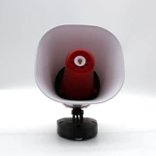 BOSSNEY Trompeta bocina para perifoneo publidifusion,Amplificador magnético para coche de 35 W de alta potencia con Bluetooth/USB/bucle de grabación. Sistema de megafonía para vehículos de emergencia y promoción de vendedores ambulantes. - Rojo - Ver 9