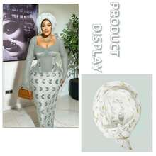 Feather & Foil Embellished Multi-Layer Nigerian Wedding Headwrap - Multicolor - View 5