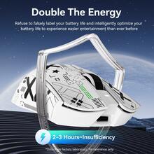 ATTACK SHARK X1 Wireless Gaming Mouse With RGB Charging Dock, PAW3395 PRO Sensor Up To 40K DPI,53g Ultra Light Tri-Mode Computer Mice,1KHz Polling Rate 5 Programmable Buttons For WIN/ - Multicolor - View 6
