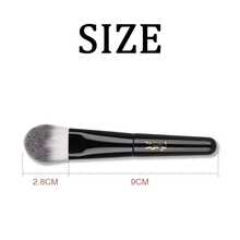 Yves Saint Laurent Black Handle, Gold Logo, Gradient Gray-White Bristle Foundation Brush - Black - View 2
