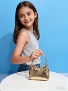 Fashionable Girl's Handbag, New Crescent Moon Bag, Little Girl's Small Bag, Princess Bag, Girls' Coin Purse, Mini Bag, Super Cute Handbag, Christmas Gift, Birthday Gift, Candy Bag, Lipstick Bag, Personalized Small Bag, Street Snack Bag, Accessory Small Bag, Bag, Runway Bag In Gold, Silver, White - Multicolor - View 9
