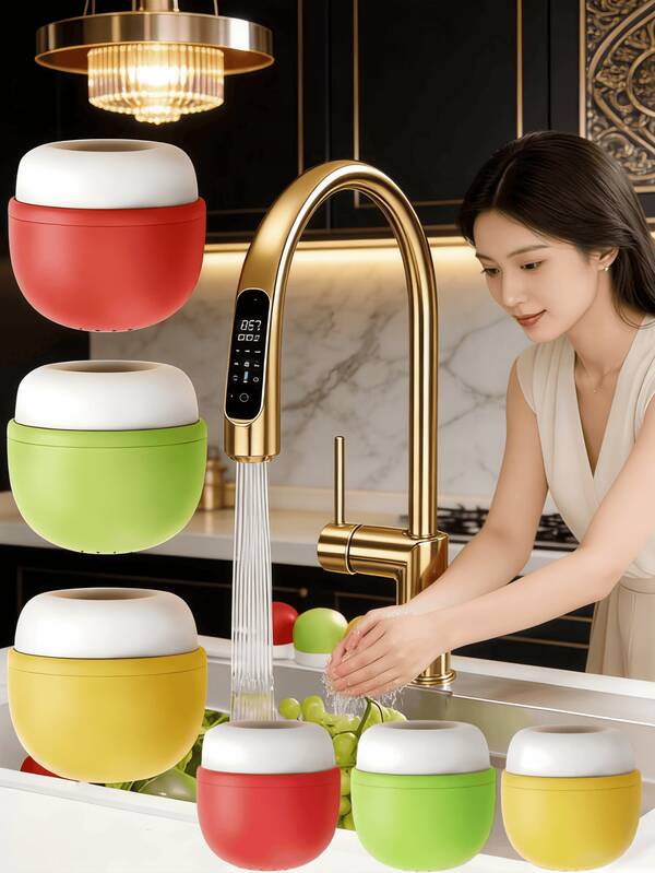 Faucet Filter, Multi-Layer Faucet Filter, Universal Adjustable, No Installation Required, Suitable For Various Bathroom Faucets, Effectively Filters Mud, Sand, Oxides And Residual Chlorine, Compact Design, Stable Water Flow, Essential Home Water Filtration Product, Portable High Applicability Water Purifier, Easy To Install, No Tools Required, Anti-Splash Nozzle, Suitable For Home And Bathroom, Kitchen Essential.