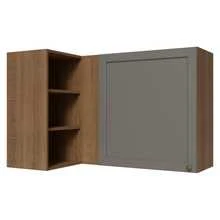 Alacena Gabinete Superior De Esquina Cocina Madesa Vik MG - Marrón y Gris - Ver 1