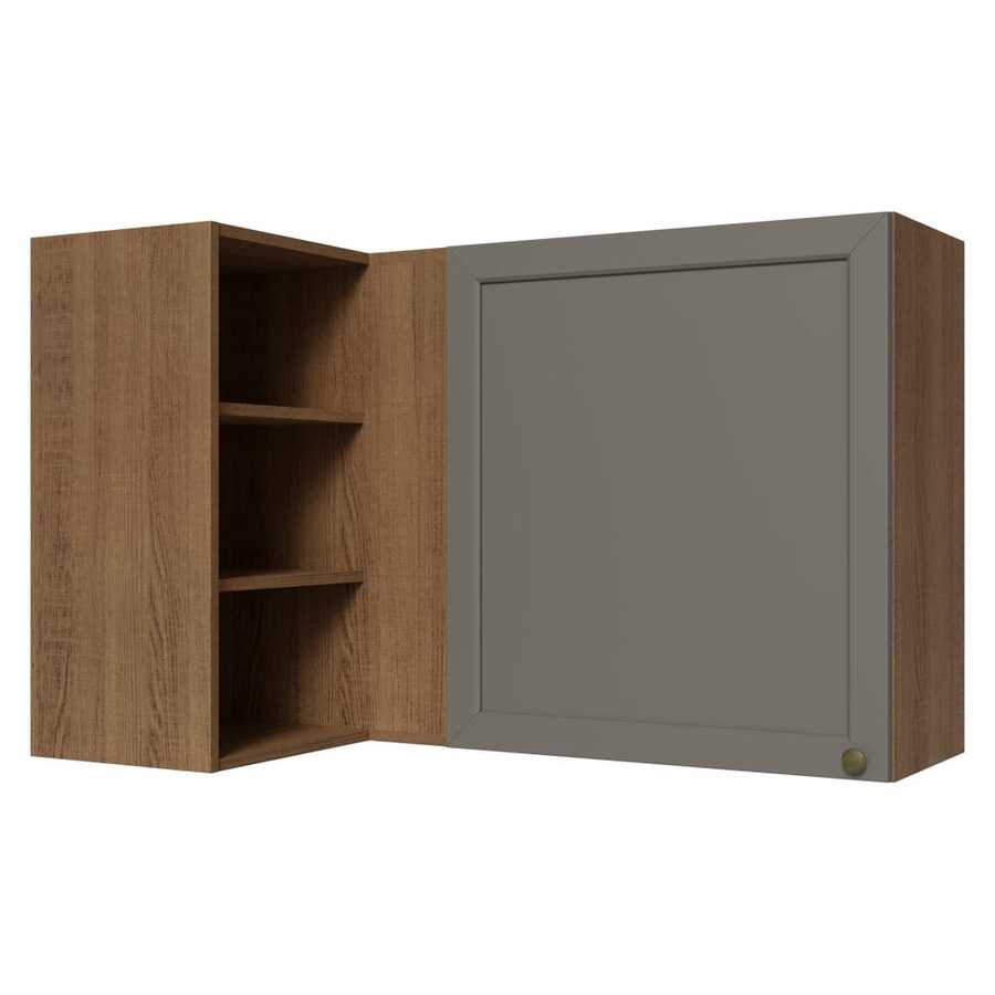 Alacena Gabinete Superior De Esquina Cocina Madesa Vik MG - Marrón y Gris - Ver 1