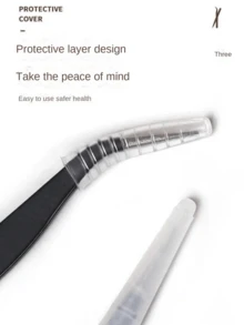 不锈钢黑色镊子，加厚斜角镊子，手工DIY工具，适用于日记、美甲、DIY手工、剪贴簿、串珠和精细项目，复古卡片镊子 - 多色 - 查看 4