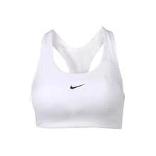 Nike Dri-Fit Swoosh 跑步健身 中強度支撐純色 運動內衣 女款 白色 - 白色 - 查看 10