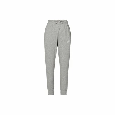  Nike 純色百搭鬆緊束腳中腰針織運動褲 男女同款 灰色