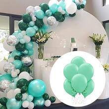 Pack de 100 Globos de Látex Premium 25 cm Ideal para Decoración de San Valentín, Eventos, Fiestas, Arcos y Decoración Profesional - Azul menta - Ver 3