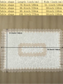 HXARTMIS 1 PC Beige Rectangular Tablecloth, Made With Embroidered Lace And Jacquard Craft, Which Can Effectively Protect The Tabletop. Tablecloth, Tablecloth, Birthday, White Tablecloth, Baptism, Pink Tablecloth, Stain-Resistant Tablecloth, Furniture Doilies, Living Room Rug, Plastic Kitchen Tablecloth, Round Tablecloth, Square Tablecloth - Beige - View 7
