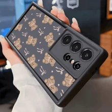 1个可爱小熊蝴蝶结TPU防震手机壳，加厚防滑保护套，兼容华为、荣耀、红米、Galaxy S26、S26 Plus、S26 Ultra等手机。 - 黑色 - 查看 4