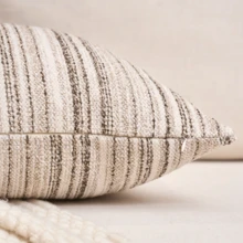 1 pezzo Federa per cuscino decorativo di lusso con texture bouclé quadrata, adatta per divano, soggiorno, camera da letto, stile fattoria, può essere anche usata come regalo, senza inserto per cuscino - Cachi-Beige - Visualizzare 5