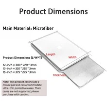 FIORIA Portable Protection, Laptop Bag. Slim Design, Lightweight And Comfortable, Only About 2.8mm Thick. Made With Premium Microfiber Fabric (Microfiber Reinforced Polyurethane Leather), Smooth To The Touch, Waterproof, Leak-Proof, Wear-Resistant, Age-Resistant, Wrinkle-Free, And Deformation-Resistant. The Integrated Flip-Top Can Also Be Used As A Temporary Mouse Pad. - Rose Gold - View 12