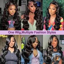 3 Seconds Wearable No Glue Needed, 200% Density 5x5 HD Wavy Lace Closure Wig And 13x4 HD Lace Front Piece Chocolate Brown Wavy Wig, HD Lace No Glue Brown With Baby Hair Wig - Natural & Black - View 11