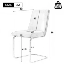 Dining Chairs - Beige + Velvet-1 - View 8