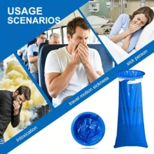 12pcs/Pack Disposable Car Vomit Bags, Travel Motion Sickness Bags, Thickened Leak-Proof Garbage Collection Bags, Suitable For Motion Sickness, Pregnant Women, And Pets During Air Travel - A - View 6