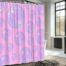 Cute Pink Bubble Shower Curtain S Bathroom Decor - White - View 6