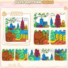 Colorful Animal Park Coloring Book, Easy-Fill Paper Book, Vibrant Healing Style, Forest Animal Carnival Elements, Rainbow Color Scheme, Featuring Giraffe, Hot Air Balloon Details, Relaxing Doodle, Suitable For Stationery, School Supplies, Great Gift For Girls, Valentine's Day, New Year - Lovely Place - View 4