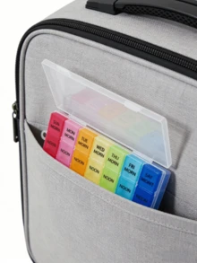 1 件 7 天药丸收纳盒，便携式药盒，用于每周药物储存，旅行和老年人使用的隔间盒 - 彩色 - 查看 2