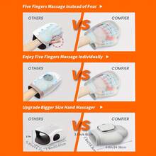 1 Portable Wireless USB Charging Smart Hand Massager, 5-Speed Intensity Massage Hand Massager With Intelligent Timing, Multi Speed Massage Mode, Multi Speed Hot Compress Mode, Ergonomic Design, Suitable For Home Office Use At Any Time, Parents' Gift - White - View 6