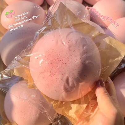 New Super Soft Slow Rebound Strawberry Bread Squeeze Toy, Stress Relief Squeeze Toy, Realistic Toy, Bubble Popping, Recommended Gift For Holidays, Birthdays, Valentine's Day, Perfect Gift For Her
