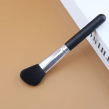 ZHENZITAI 1支桃形高光刷、1支舌形遮瑕刷、1支多功能腮红刷、便携式化妆工具 - 黑色 - 查看 7