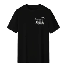 SamS And ColbyS Punk Pin Merch Short Sleeved T-Shirts For Men And Women, Pullovers, Round Neck Sportswear, Casual Wear - 黑色 - 查看 2