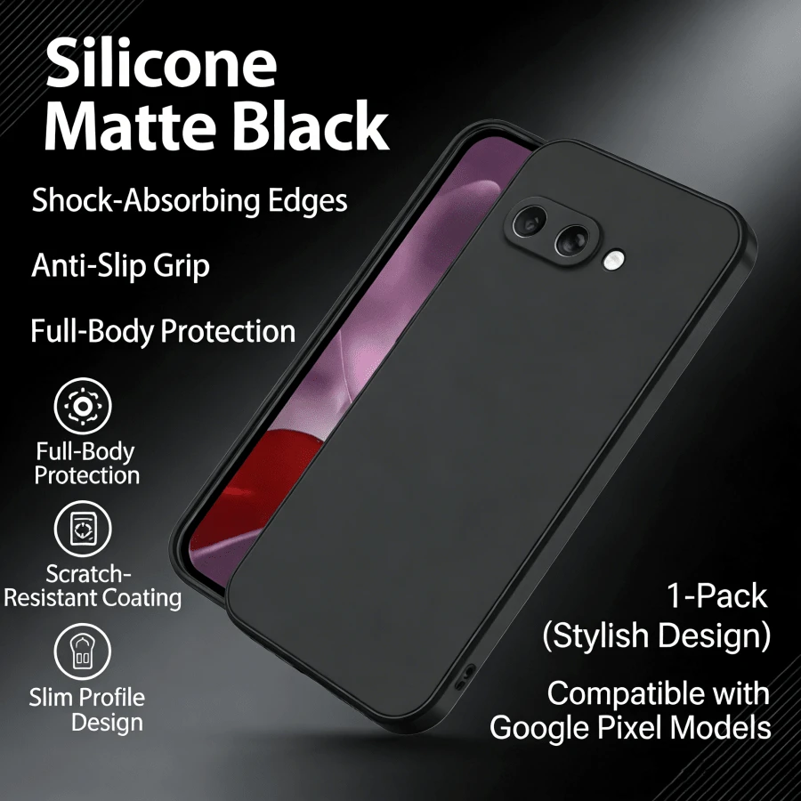 Basic Style Phone Case, Suitable As Gift For Boyfriend, Family - Black - View 1