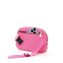 Sports Waist Pack/Crossbody Bag, Suitable For Running, Hiking, Cycling, Fitness And Other Sports, Fashion Casual Minimalist, Unisex, Suitable For Students. Mini Waist Pack With Adjustable Shoulder Strap, Unisex, One Shoulder Crossbody Bag, Suitable For Outdoor Sports, Running, Travel, Black, College Style Waist Pack, Suitable For The First Day Of School. - 玫紅色 - 查看 1