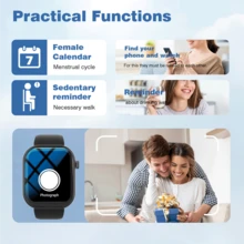 Smartwatch, llamada inalámbrica/marcación, modo multideportivo, recordatorio y rechazo de llamadas, recordatorio de información, recordatorio de SMS, para iPhone/Android - Multicolor - Ver 2