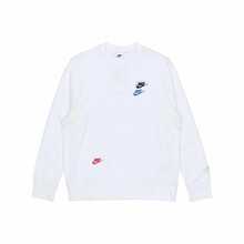 Nike Sportswear Essentials 系列 撞色Logo休閒運動圓領刺繡套頭衛衣 男款 白色 - 白色 - 查看 14