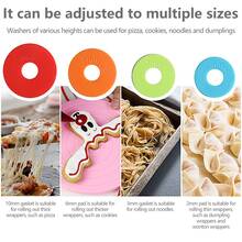 1pc Adjustable Stainless Steel Roller With Gasket - Non-Stick, Suitable For Pizza, Cream Puff Dough And Cookies - A Must-Have In The Kitchen - Multicolor - View 4