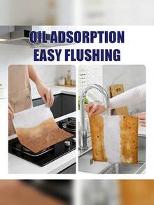 50Pcs Disposable & Reusable Kitchen Cleaning Cloth Roll, Absorbent Oil-Water Separation Wipes, Lint-Free Dry & Wet Dual-Use Towels For Dishes Countertops Picnic BBQ, Quick-Dry Multi-Purpose Cleaning Wipes - 50pc 懶人抹布 - 查看 4