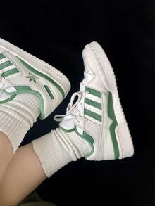 Adidas Originals Forum Sneakers, Lightweight, Retro, Non-Slip, Durable, Casual, And Versatile, Unisex Style. - White Green - View 2