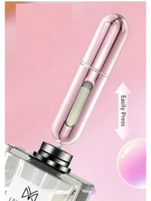 Botella recargable de perfume negro mate de 5ml | Dispensador reutilizable con bomba para viajes - Negro - Ver 4