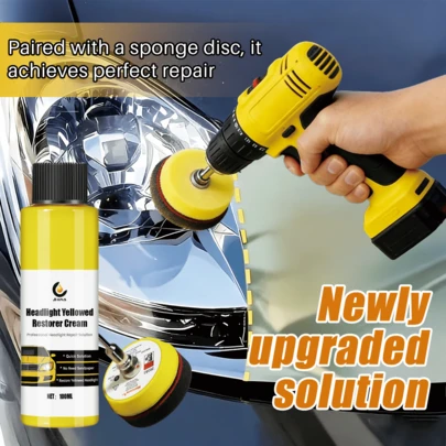  3支装 HGKJ JB-XPCS-YT112 车灯修复膏 – 瞬间恢复车灯的清澈光泽，去除泛黄和划痕（可配合电动抛光机使用）。本配方可在数分钟内去除氧化层、变色和划痕。