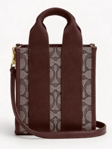 Coach Women's Daily Commute Smith Mini Tote Bag In Signature - Signature Jacquard/Silver - View 4