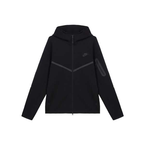  Chaqueta Nike Sportswear Tech Fleece WINDRUNNER con capucha, color liso, cómoda y elegante, para hombre, color negro