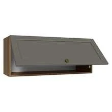 Gabinete Superior de Cocina Madesa Vik 80cm 1 Puerta MG - Marrón y Gris - Ver 7